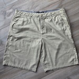 Men's Tan Checkered Shorts